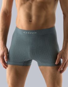 GINA pánské boxerky s delší nohavičkou, delší nohavička, bezešvé, jednobarevné MicroBavlna 54997P