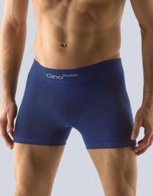 GINA pánské boxerky s delší nohavičkou, delší nohavička, bezešvé, jednobarevné Bamboo PureLine 54004P - lékořice L/XL