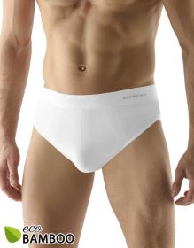 GINA pánské slipy se širším bokem, širší bok, bezešvé, jednobarevné Eco Bamboo 51004P | bílá L/XL, bílá M/L, bílá S/M, bílá XL/XXL, černá L/XL, černá S/M, černá XL/XXL, lékořice L/XL, lékořice S/M, lékořice XL/XXL