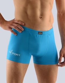 GINA pánské boxerky s kratší nohavičkou, kratší nohavička, šité, s potiskem 73069P