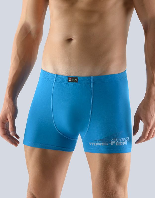 GINA pánské boxerky s kratší nohavičkou, kratší nohavička, šité, s potiskem 73086P