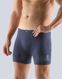GINA pánské boxerky s delší nohavičkou, delší nohavička, šité, s potiskem 74104P