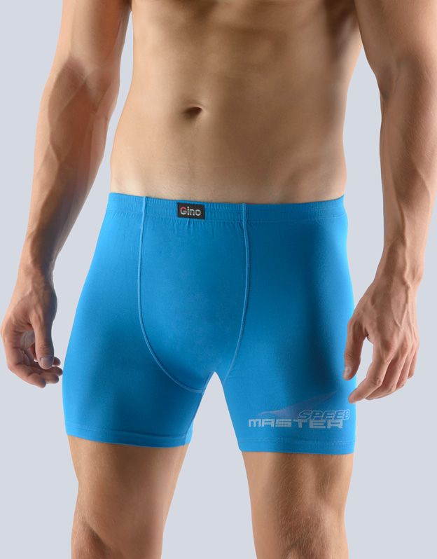 GINA pánské boxerky s delší nohavičkou, delší nohavička, šité, s potiskem 74113P