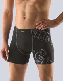 GINA pánské boxerky s delší nohavičkou, delší nohavička, šité, s potiskem 74073P