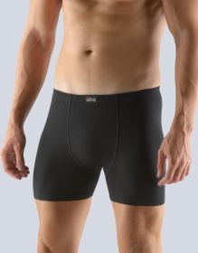 GINA pánské boxerky s delší nohavičkou, delší nohavička, šité, jednobarevné 74116P - černá 58/60