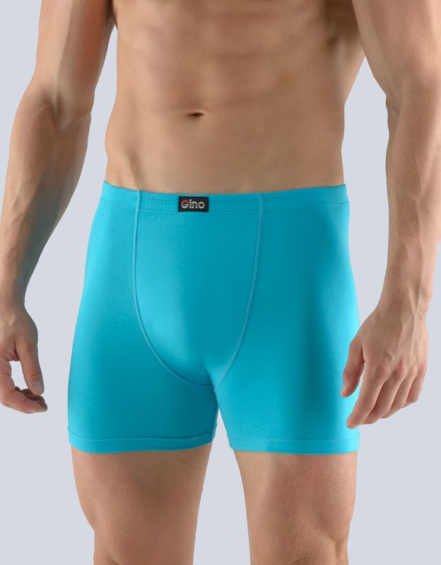 GINA pánské boxerky s delší nohavičkou, delší nohavička, šité, jednobarevné 74116P - dunaj 50/52