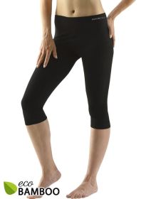 GINA dámské capri, bezešvé, klasické Eco Bamboo 95033P | černá L/XL, černá M/L, černá S/M, lékořice L/XL, lékořice M/L, lékořice S/M, šedá bílá L/XL, šedá bílá M/L, šedá bílá S/M