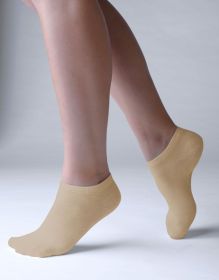 GINA dámské ponožky kotníčkové, bezešvé, jednobarevné Bambusové ponožky 82005P - koňak 44/47