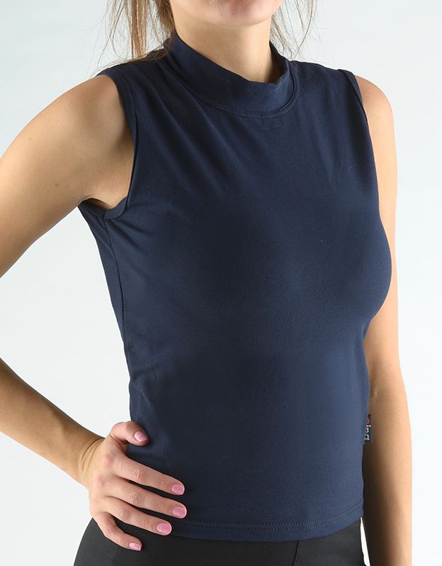 GINA dámské tričko bez rukávů, skampolo, šité, jednobarevné 98016P