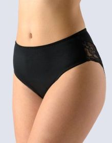 GINA dámské kalhotky klasické vyšší bok, širší bok, šité, s krajkou, jednobarevné La Femme 2 10205P