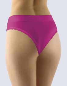 GINA dámské kalhotky bokové - brazilky, šité, s krajkou, jednobarevné Disco Basic 16142P | bílá 46/48