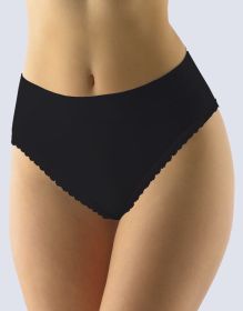GINA dámské kalhotky klasické, širší bok, šité, s krajkou, jednobarevné Disco Basic 10236P