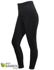 GINA dámské legíny s vysokým pasem sportovní, dlouhé, bezešvé, klasické, jednobarevné ECO Bamboo Sport 95037P - lékořice tomato M/L