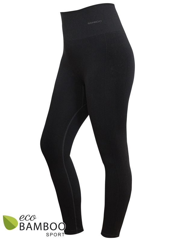 GINA dámské legíny s vysokým pasem sportovní, dlouhé, bezešvé, klasické, jednobarevné ECO Bamboo Sport 95037P