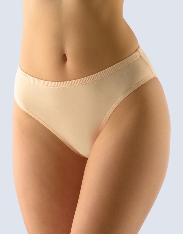 GINA dámské kalhotky klasické, širší bok, šité, jednobarevné 10206P - tělová 50/52