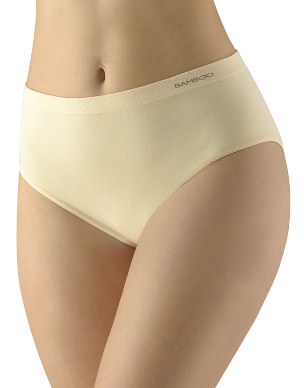 GINA dámské kalhotky klasické ve větších velikostech, větší velikosti, bezešvé, jednobarevné Eco Bamboo 01002P - tělová XL/XXL
