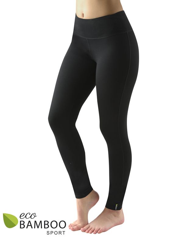 GINA dámské legíny dlouhé sportovní, šité, klasické, jednobarevné ECO Bamboo Sport 95035P - EcoBamboo