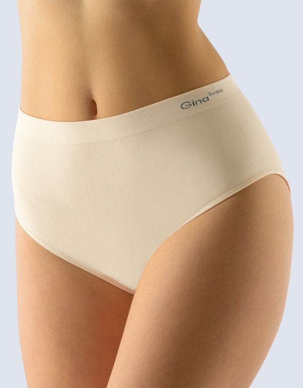 GINA dámské kalhotky klasické ve větších velikostech, větší velikosti, bezešvé, jednobarevné Bamboo PureLine 01001P - tělová M/L