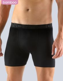 GINA pánské boxerky s delší nohavičkou, delší nohavička, šité, jednobarevné  74134P | černá 50/52, černá 54/56, černá 58/60