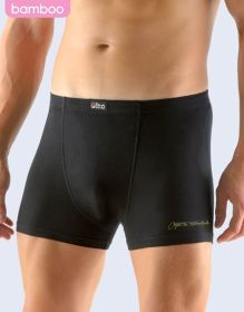 GINA pánské boxerky s kratší nohavičkou, kratší nohavička, šité, s potiskem 73104P