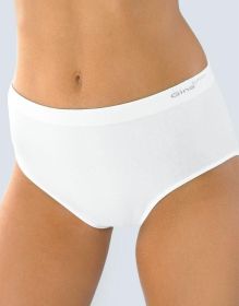 GINA dámské kalhotky klasické ve větších velikostech, větší velikosti, bezešvé, jednobarevné Bamboo PureLine 101001P-1 | bílá XL/XXL