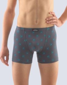 GINA dětské boxerky s delší nohavičkou chlapecké, delší nohavička, šité, s potiskem 64004P
