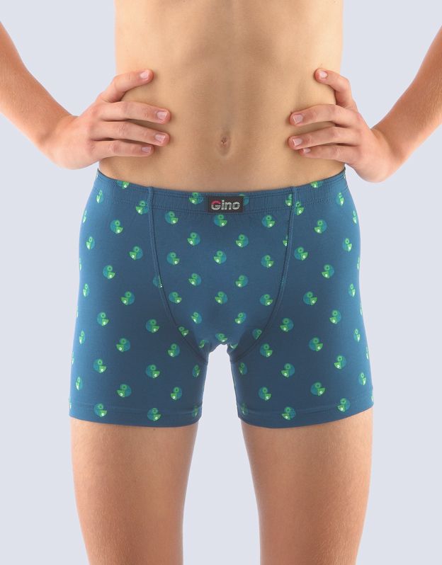 GINA dětské boxerky s delší nohavičkou chlapecké, delší nohavička, šité, s potiskem 64005P