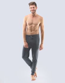 GINA pánské kalhoty dlouhé pyžamové pánské, šité, klasické, jednobarevné Pyžama 2021 79119P | tm. šedá S
