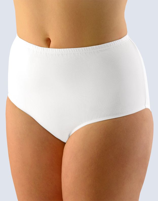 GINA dámské kalhotky klasické ve větších velikostech, větší velikosti, šité, jednobarevné 11072P