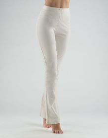 GINA dámské kalhoty zvonové prodloužená délka, dlouhé, šité, klasické, jednobarevné 96008P