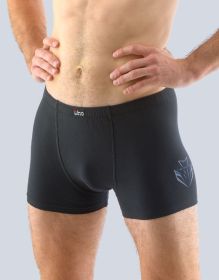 GINA pánské boxerky s kratší nohavičkou, kratší nohavička, šité, s potiskem 73110P