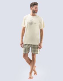 GINA pánské pyžamo krátké pánské, šité, s potiskem Pyžama 2021 79118P