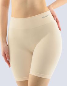 GINA dámské boxerky vyšší, kratší nohavička, bezešvé, klasické, jednobarevné Bamboo PureLine 03017P - bílá L/XL
