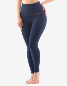 GINA dámské legíny s vysokým pasem sportovní, dlouhé, bezešvé, klasické, jednobarevné ECO Bamboo Sport 95037P - lékořice tomato M/L