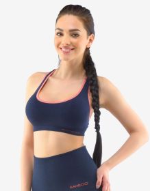 GINA dámské podprsenka sportovní s vycpávkami, bez kostice, bezešvé ECO Bamboo Sport 07018P - bílá XL/XXL