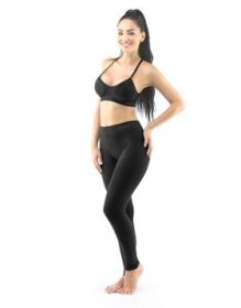 GINA dámské legíny dlouhé, bezešvé, klasické Eco Bamboo 95031P - lékořice M/L