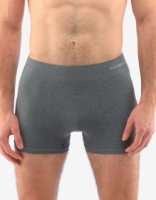 GINA pánské boxerky s delší nohavičkou, delší nohavička, bezešvé, jednobarevné Eco Bamboo 54005P - lékořice XL/XXL