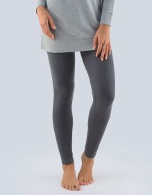 GINA dámské kalhoty dlouhé pyžamové dámské, šité, bokové, jednobarevné  19791P | tm. šedá M