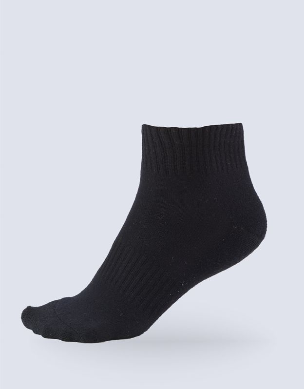 GINA dámské ponožky sportovní froté, bezešvé, jednobarevné Bambusové ponožky 82008P - černá 41/44