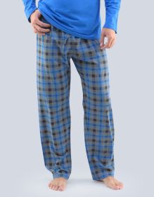 GINA pánské kalhoty dlouhé pyžamové pánské, šité, klasické, s potiskem  79761P | šedá martini L, šedá martini XL