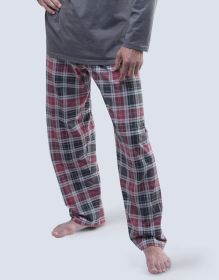 GINA pánské kalhoty dlouhé pyžamové pánské, šité, klasické, s potiskem  79745P | tm. tyrkysová lékořice M