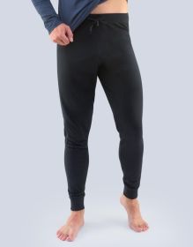 GINA pánské kalhoty dlouhé pyžamové pánské, šité, klasické, jednobarevné  79787P | černá S, tm. šedá L, tm. šedá M