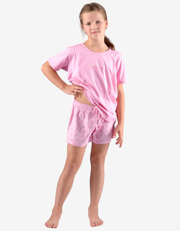 GINA dětské pyžamo krátké dívčí, šité, s potiskem 29008P - cukrová fruktóza 152/158