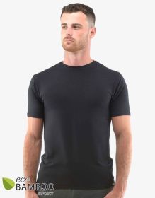 GINA pánské tričko pánské slim fit s krátkým rukávem, krátký rukáv, šité, jednobarevné ECO Bamboo Sport 78005P | černá L, černá M, černá S, černá XL, černá XXL