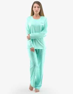 GINA dámské pyžamo dlouhé dámské, šité, s potiskem Pyžama 2022 19141P