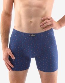 GINA pánské boxerky s delší nohavičkou nadměrné, šité, s potiskem 74143P