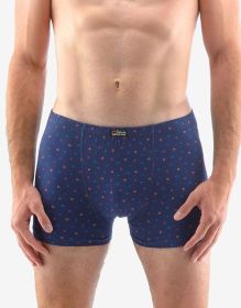 GINA pánské boxerky s kratší nohavičkou, kratší nohavička, šité, s potiskem  73118P | šalvěj olivín 50/52, šalvěj olivín 58/60