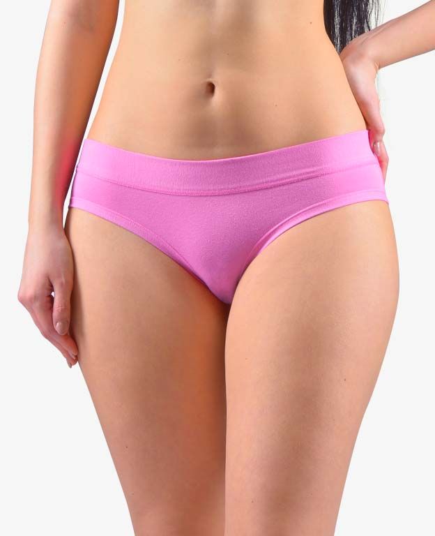 GINA dámské kalhotky francouzské, šité, bokové, jednobarevné Disco XII 14122P - pink 34/36
