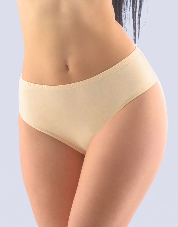GINA dámské kalhotky klasické, širší bok, šité, jednobarevné 10283P - tělová 42/44