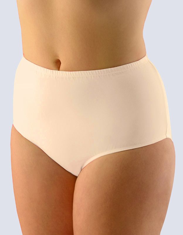 GINA dámské kalhotky klasické ve větších velikostech, větší velikosti, šité, jednobarevné 11088P - tělová 46/48